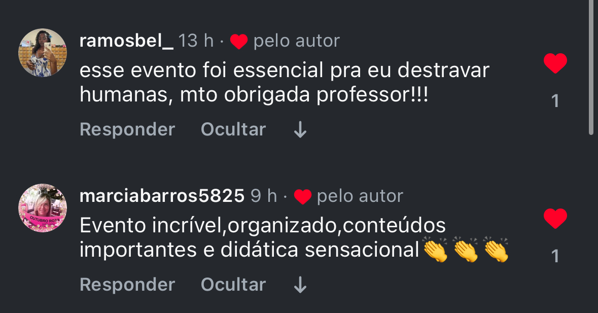 Depoimento de aluna sobre o Pré-Prova